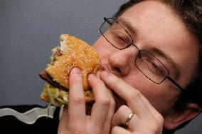 Big Mac hamburger of McDonald's, fast food