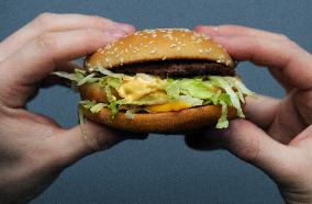 Big Mac hamburger of McDonald's, fast food