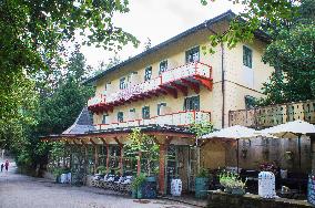 the Cafe in Lodge, Pension Myslivna, Luhacovice