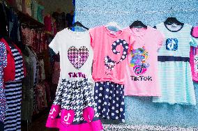 little girls clothes, t-shirt, TikTok, Tik Tok writing, child, childish, girlish