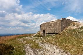 Forested highlands, mountain Brdy, bunker