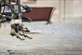 SCANIA sprinkler truck, detail