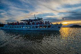 Lake Macha, boat May, ship, evening cruise, sunset