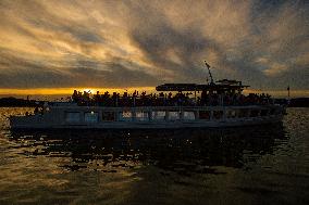 Lake Macha, boat May, ship, evening cruise, sunset