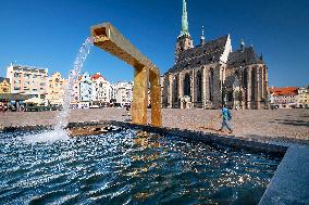 fountain Camel, Square of the Republic, Pilsen