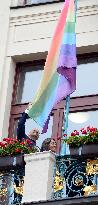 The Prague City Hall, rainbow flag, Prague Pride festival