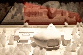 architectural model of planned Ostrava concert hall