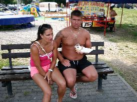 The beach in the Wladyslawowo, popular Baltic sea resort in Poland