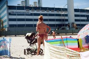 The beach in the Wladyslawowo, popular Baltic sea resort in Poland