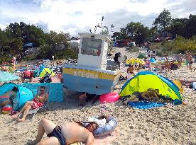 Beach in the Stegna village at the Baltic sea coast