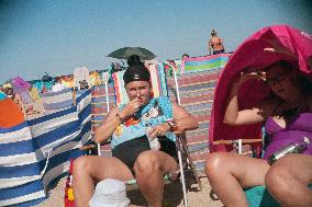 The beach in the Wladyslawowo, popular Baltic sea resort in Poland