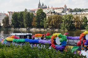 Prague Pride festival, Rainbow Cruise, Prague Castle