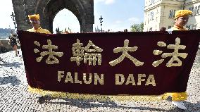 Prague march highlights persecution of Falun Gong fans in China, Falun Dafa