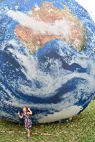 giant inflatable model of the planet Earth