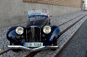 Aero HP 50 antique car for 1000 Czechoslovak miles, veteran car race