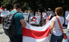 some 200 express solidarity with Belarussian opposition in Prague
