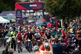 Swiss Epic, cycling, start Laax