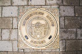 University Town Maribor manhole lid, pavement, pavage