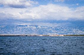 Povljana village, Pag island, Velebit Mountain, NP Paklenica area, sailing yacht, cruising, cruiser, sea