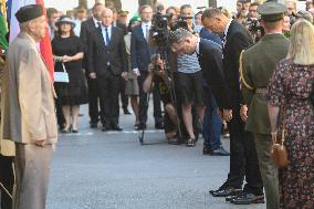 commemorative act for victims of Warsaw Pact invasion in August 1968, Czech Radio building