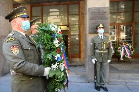 commemorative act for victims of Warsaw Pact invasion in August 1968, Czech Radio building