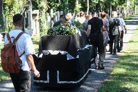 Funeral of Viktor Wellemin, New Jewish cemetery in Prague