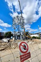 bike tower, parking tower for bicycles, construction