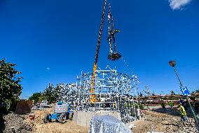 bike tower, parking tower for bicycles, construction