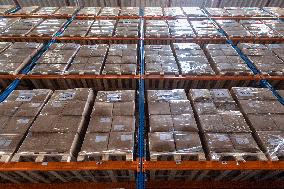 police depository, anti-coronavirus protective devices, storage, warehouse