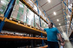 Jan Hamacek, police depository, anti-coronavirus protective devices, storage, warehouse