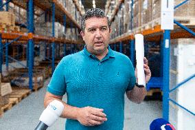 Jan Hamacek, police depository, anti-coronavirus protective devices, storage, warehouse