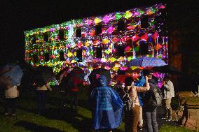 Castle Bonfire Night at Valec castle, video mapping