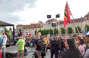 Rally of PEGIDA in Dresden