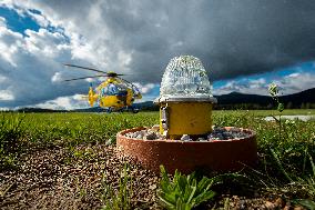 heliport, helicopter, air base of regional rescue service, air medical services, aeromedical