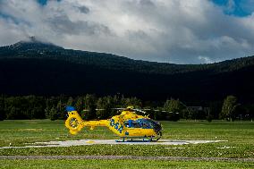 heliport, helicopter, air base of regional rescue service, air medical services, aeromedical