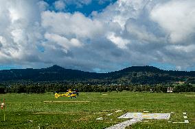 heliport, helicopter, air base of regional rescue service, air medical services, aeromedical