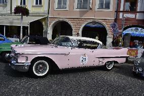 The 11th South Bohemia Classic, race of  old cars (veterans, historical, oldtimers), Cadillac, pink