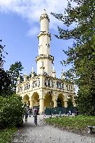 Chateau Lednice, park, garden, minaret