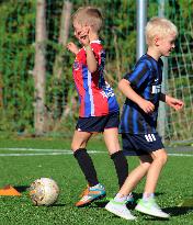 Children, boy, boys, soccer, football, training session, ball