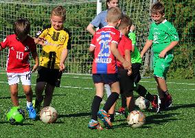 Children, boy, boys, soccer, football, training session, ball