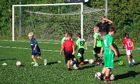 Children, boy, boys, soccer, football, training session, ball