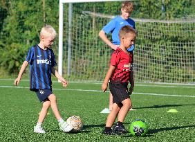 Children, boy, boys, soccer, football, training session, ball