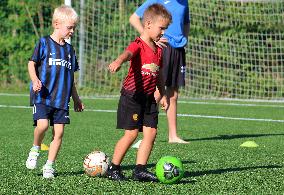 Children, boy, boys, soccer, football, training session, ball