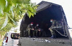 Old peopleｴs home Humpolec, Czech Republic, army, soldiers, help