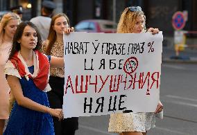 Students' demonstration and march for free Belarus