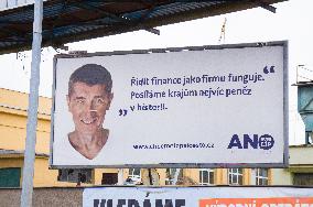 Andrej Babis, ANO billboard