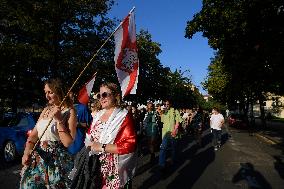 Students' demonstration and march for free Belarus