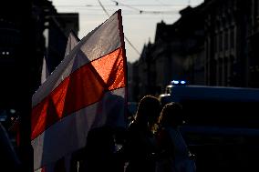 Students' demonstration and march for free Belarus