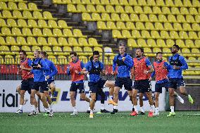 football players of Slovan Liberec, training session