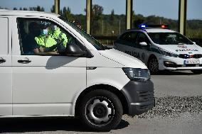 Border control in Stary Hrozenkov, Drietoma